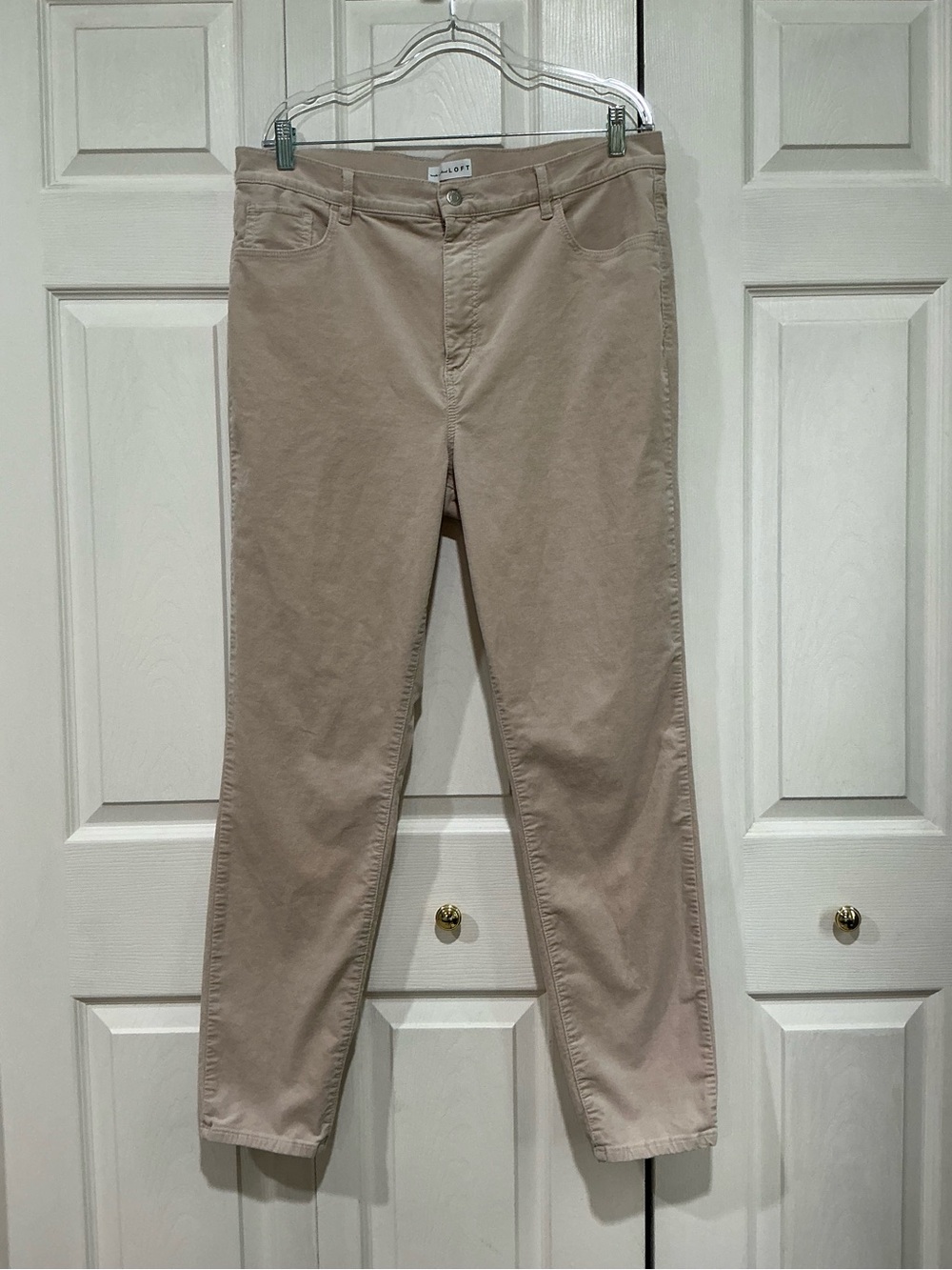 💙 Loft Beige Corduroy Pants Skinny - 16 (01656)